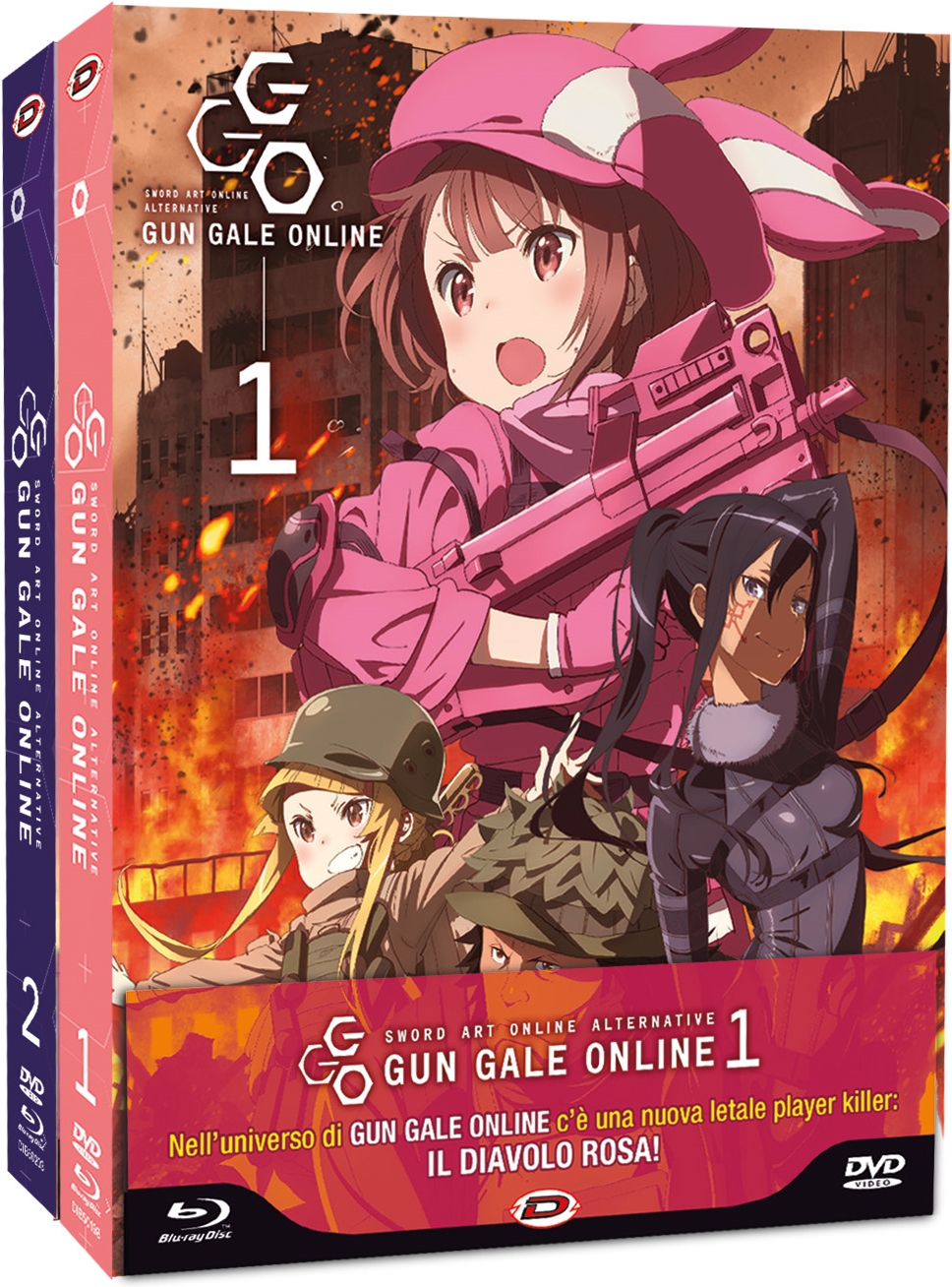 Sword Art Online Alternative - Gun Gale Online - Bundle #01-02 (Eps 01-12) (2 Blu-Ray Disc + 2 DVD)