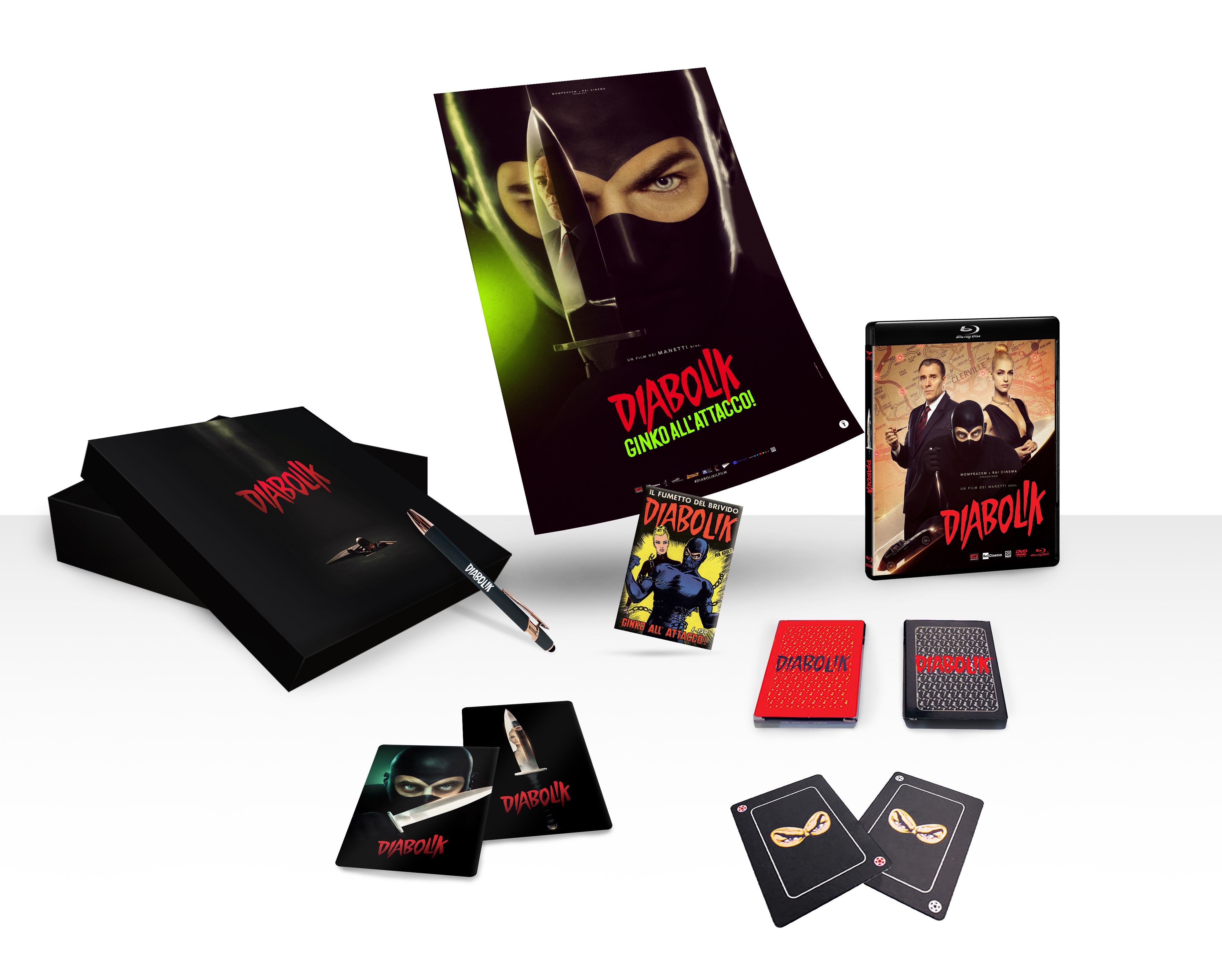Diabolik (2021) - Deluxe Limited Edition (Blu-Ray Disc + DVD + 2 Cards + Gadgets)
