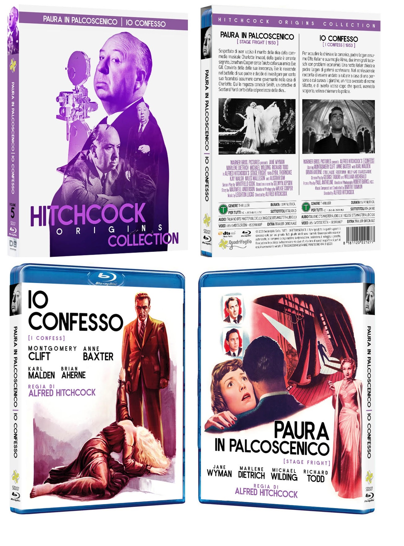 Hitchcock Origins Collection Vol. 5 - Paura in palcoscenico + Io confesso (Blu-Ray Disc) Esclusiva