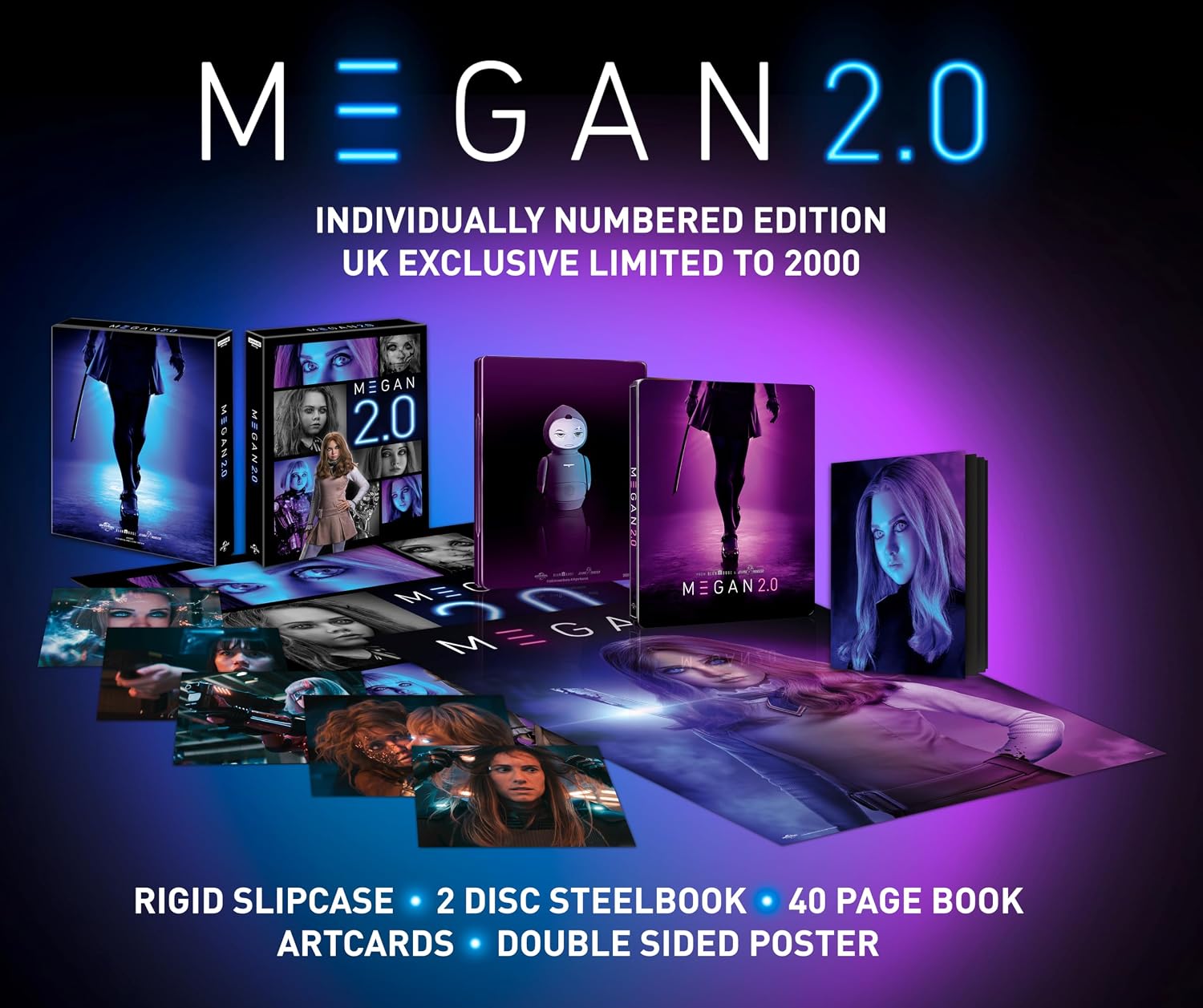 M3GAN 2.0 (Megan 2.0) - Collectors (Import UK) (4K Ultra HD + Blu-Ray Disc - SteelBook) — Steelbook 4K UHD