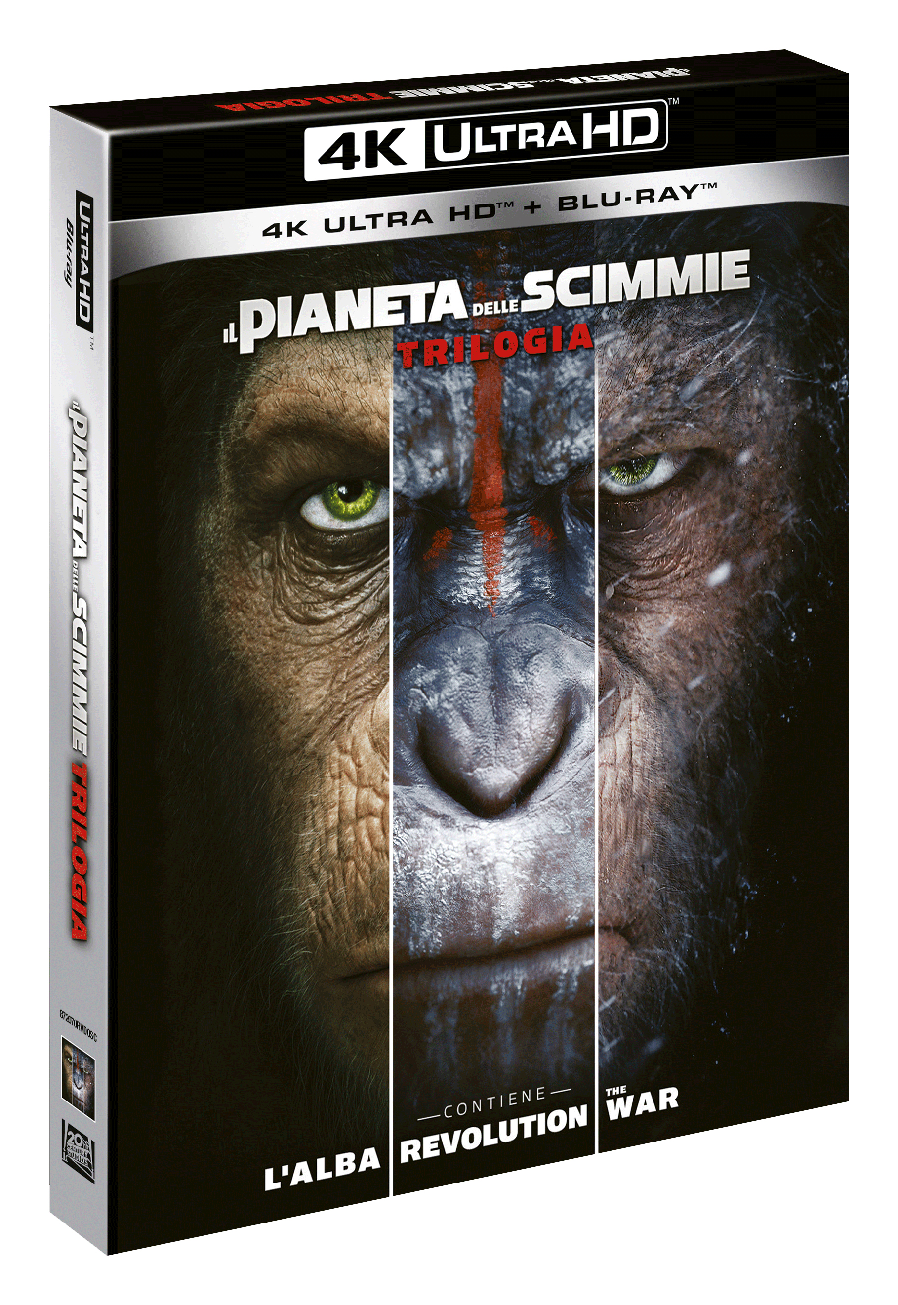 Il pianeta delle scimmie - La Trilogia (3 4K Ultra HD + 3 Blu-Ray Disc)