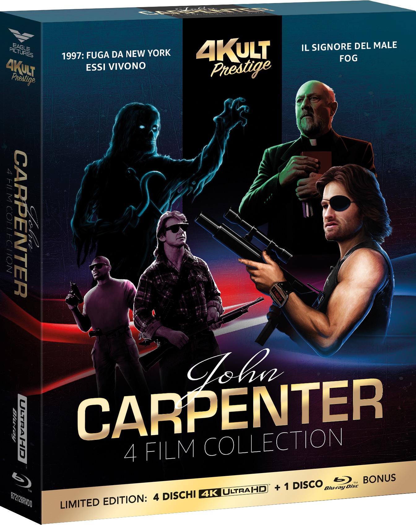 John Carpenter - 4 Film Collection (4Kult Prestige) (4 4K Ultra HD + 1 Blu-Ray Disc + Booklet)