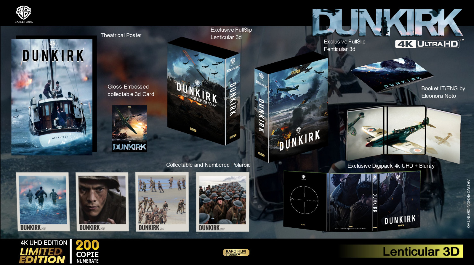 Dunkirk - Lenticular 3D Ed. (4K Ultra HD + Blu-Ray Disc + Poster + Cards + Booklet)