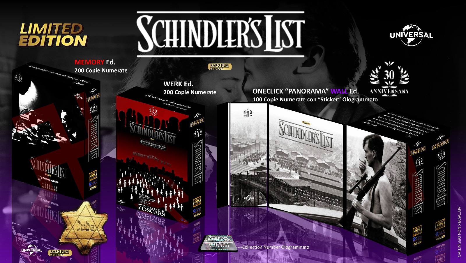 Schindler's List - One Click - Wall Edition (4K Ultra HD + Blu-Ray Disc + Box)